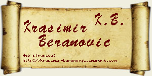 Krasimir Beranović vizit kartica